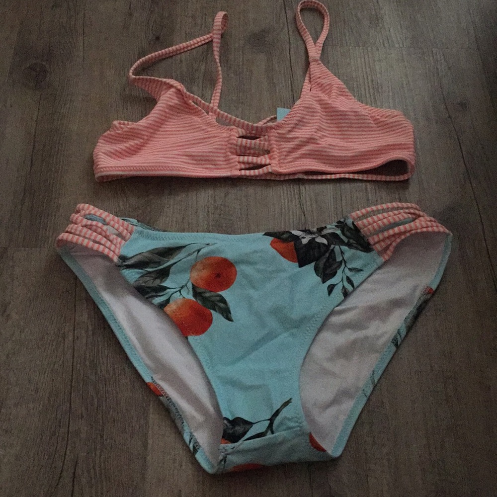 NWT cupshe high waisted peach bikini
